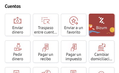 Apuestas deportivas con Bizum desde la app del banco.